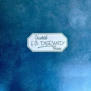 J.G. Durand Cristal Bowl & 2 Candle Holders